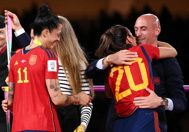 Spanish Football Chief Criticized for Kissing Womens Team Player